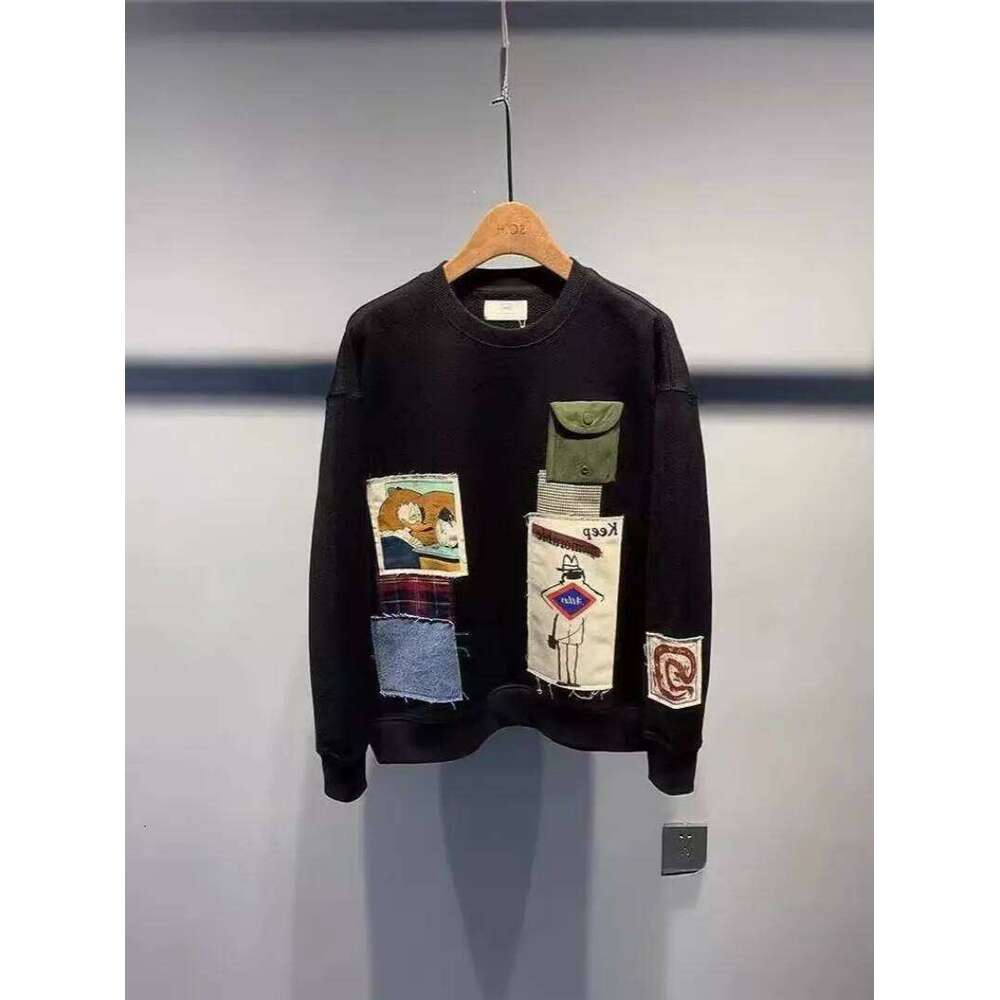 European And American Fashion Personality Splicing Jumper Y2k New Goth Haruku Trend Men Clothing Casual Punk Loose Sweatshirt