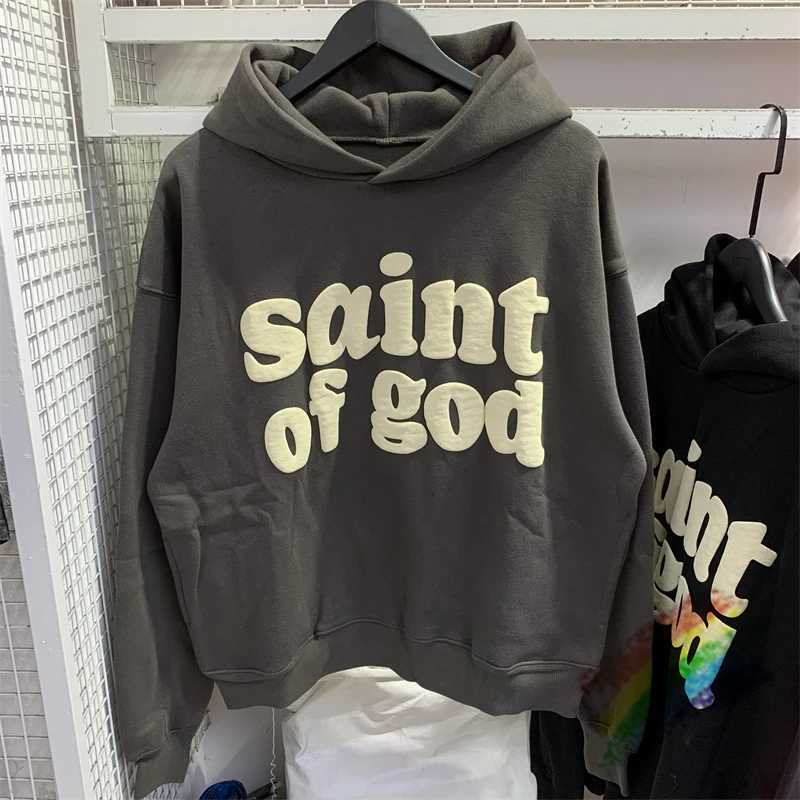 Vintage CPFM Saint Of God Hoodie Men Women Puff Print Sweatshirts Oversize Pullovers Hooded L2510117TIW