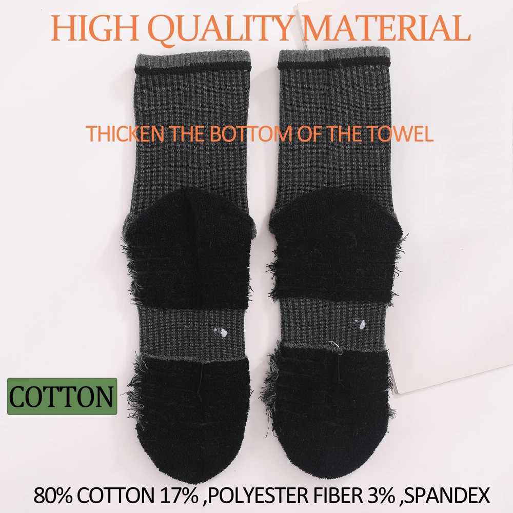3 Pairs Cotton Outdoor Sports Socks HeavyDuty Trekking Socks for Men NonSlip Terry Loop Design Blister Prevention SIZE3550W251011