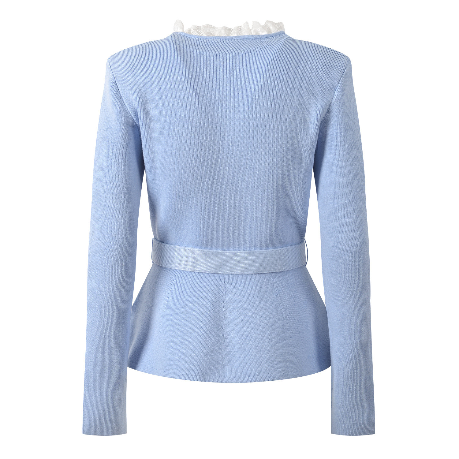 2025 Autumn/Winter New Luxury Top French Social Diamond Lace fashion Patch V-neck Belt Elegant Fashion Designer Jacket Slimming Top