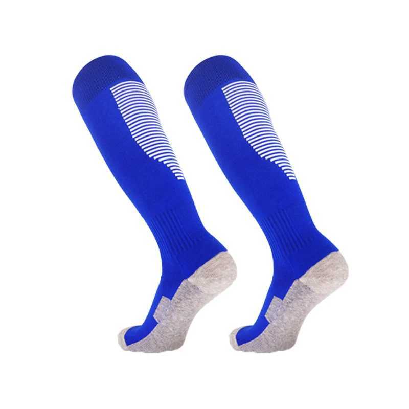 Stripe Sports Soccer Socks Adult Kids Breathable Football Club Knee High Training Running Long Stocking Towel Bottom Sock UnisexW251011