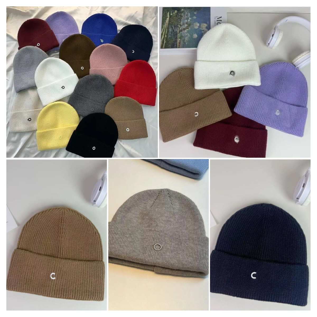 Men's Knitted Caps Designer Brand Windproof Warm Couple Woolen Hat Letter Embroidery Simple Thick Headwears