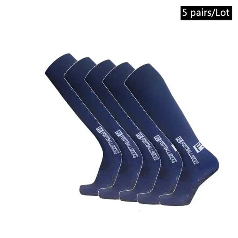 5 Pairs New Long Football Socks Silicone Suction Cup Grip Anti Slip Soccer Socks Sports Men Women Baseball Rugby Socks 2025W251011