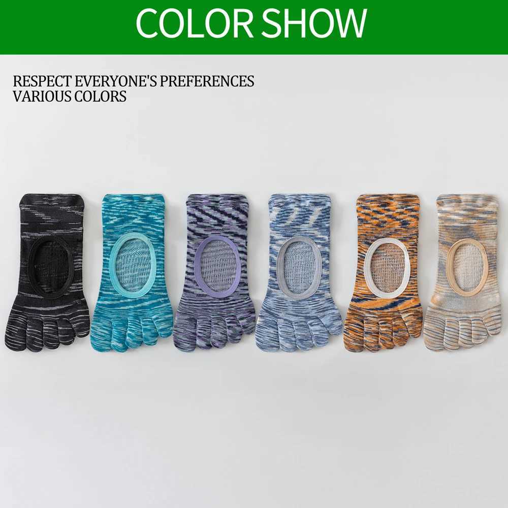 1Pair Professional Split Toe Pilates Socks Ventilated Arch Support Thin Summer Socks NonSlip Breathable for Barefoot ExercisesW251011