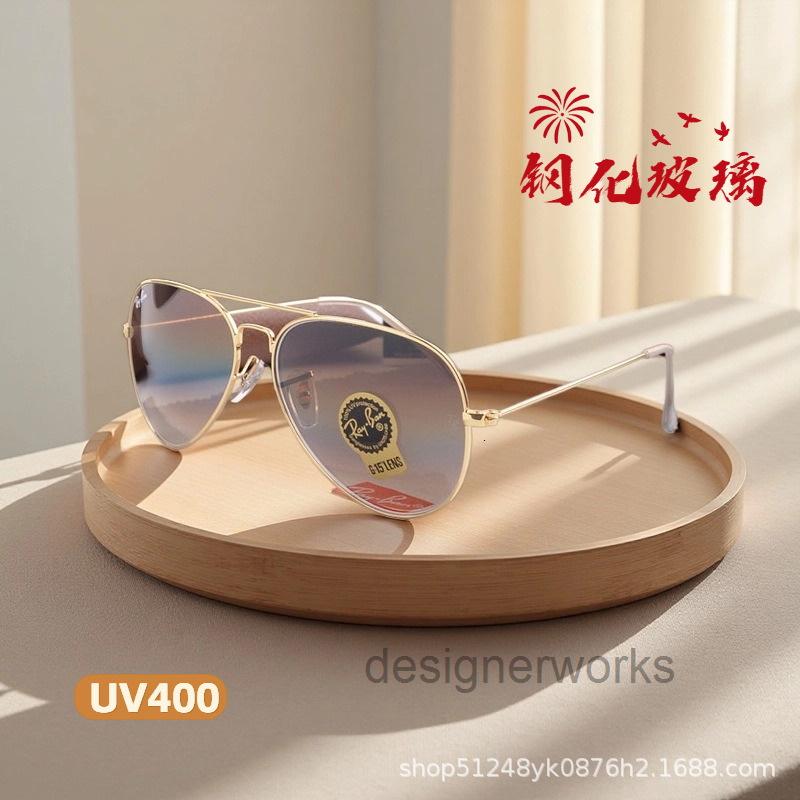 designer luxury rayban ray bans rayband sunglasses ray banssunglasses for men women RB3025 Tempered Glass Fashion Sunglasses Street Shooting O sun glasses G8C8