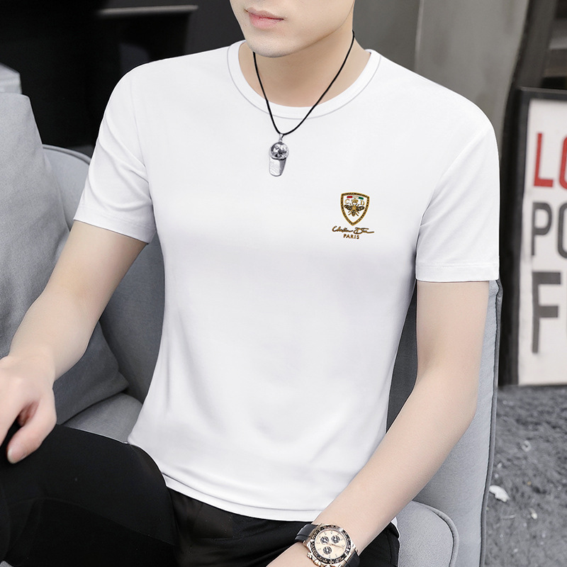 Modal Short Sleeve T-shirt For Men Designer Hoodie Summer Designer Shirt Trendy Brand New Quick-dry High-end Slim Fit Round Neck Trendy Brand