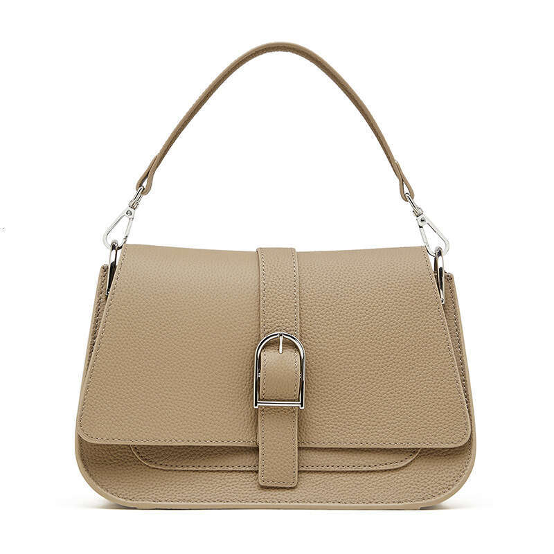 Luxury bag New Genuine Leather Women s Mom Ladies Commuter Simple Handbag Crossbody Saddle Bag