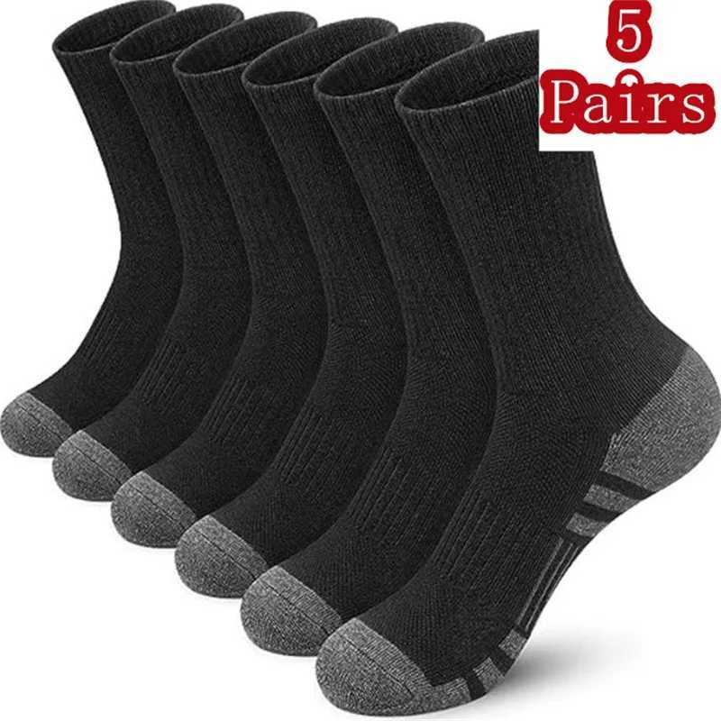 5 Pairs of HighQuality Mens Outdoor Cycling Running Socks Comfortable and Soft All Season Oversized Mens Sports Socks SetW251011
