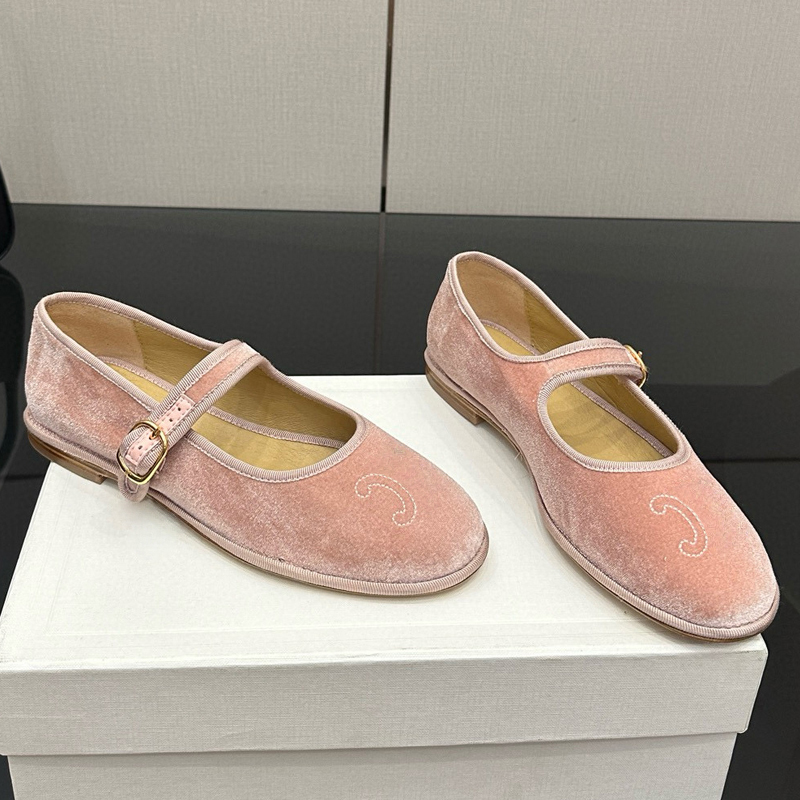 2025 Ballet flat shoes strap sandal loafers womens flat Dress shoes Luxury Office shoes