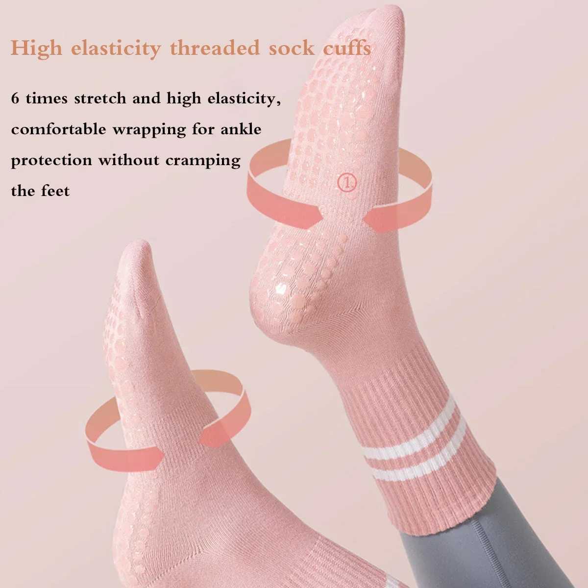 2025 new Pilates Socks with Grips for Women Yoga Socks Barre Socks Non Slip Socks of 1236pairsW251011