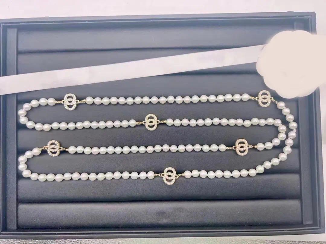 Classic Dia Pearl Letter Pendant Designer High Quality Charm Fashion Women's Necklace Wedding Anniversary Jewelry Gift