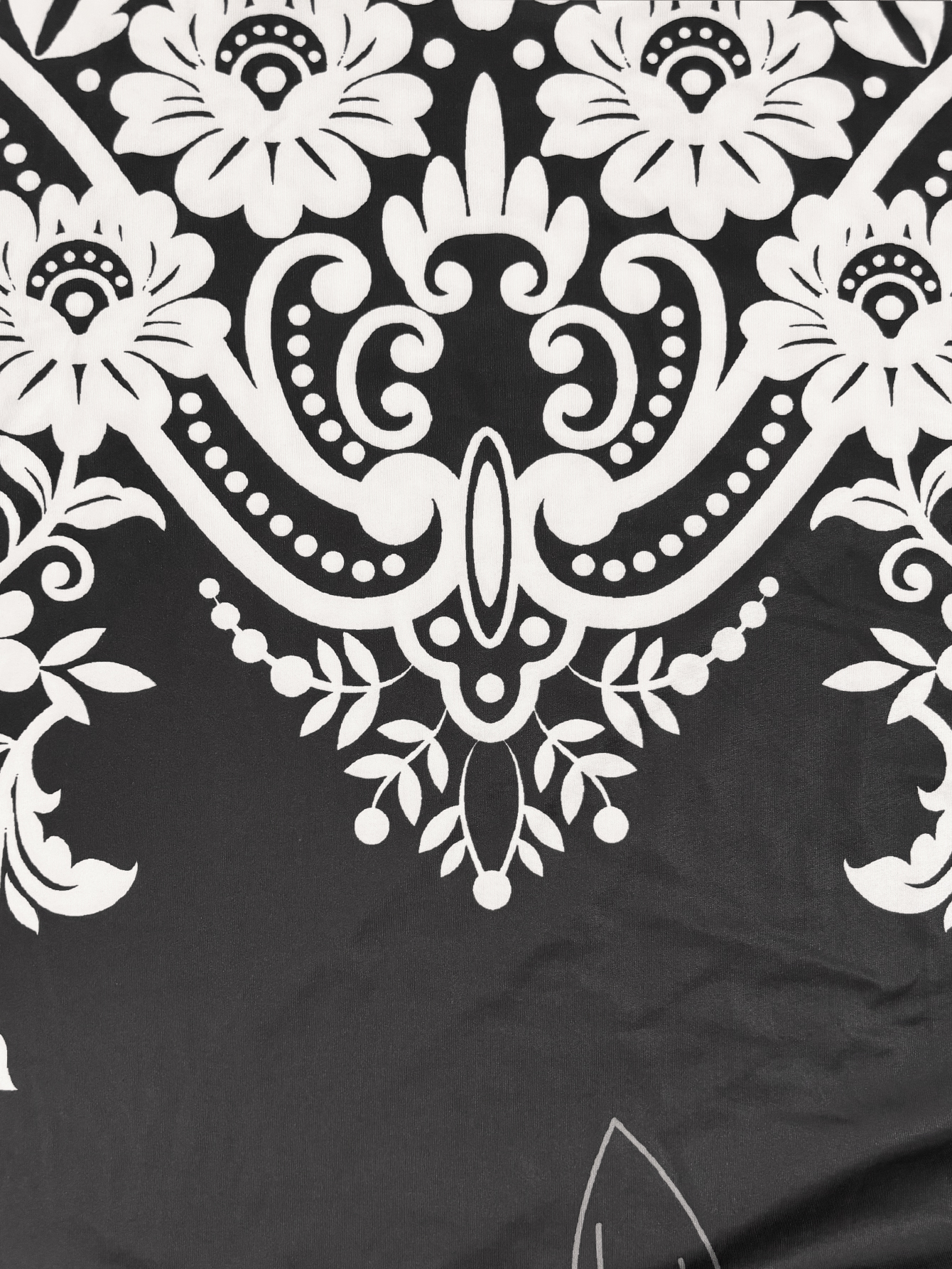 Women's Vintage Paisley Floral Printed Dress - Elegant Sheath Party & Casual Black Dress-CF41429