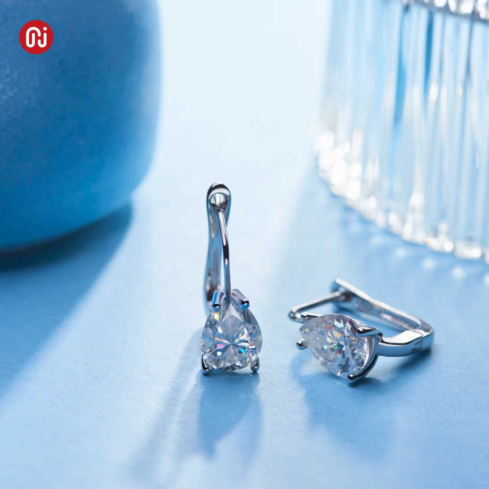 Moissanite D Color VVS1 Total 25ct 925 Silver Drop Earring 18K Gold Plated Diamond Test Passed Jewelry Wan Girl Gift X251011