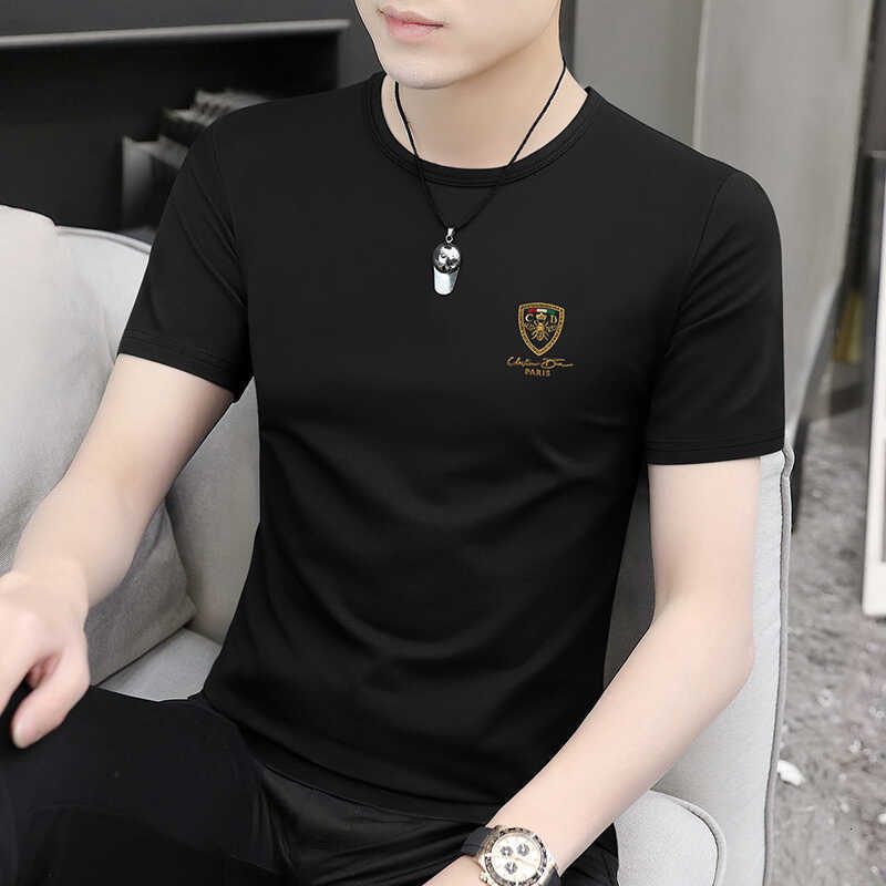 Modal Short Sleeve T-shirt For Men Designer Hoodie Summer Designer Shirt Trendy Brand New Quick-dry High-end Slim Fit Round Neck Trendy Brand