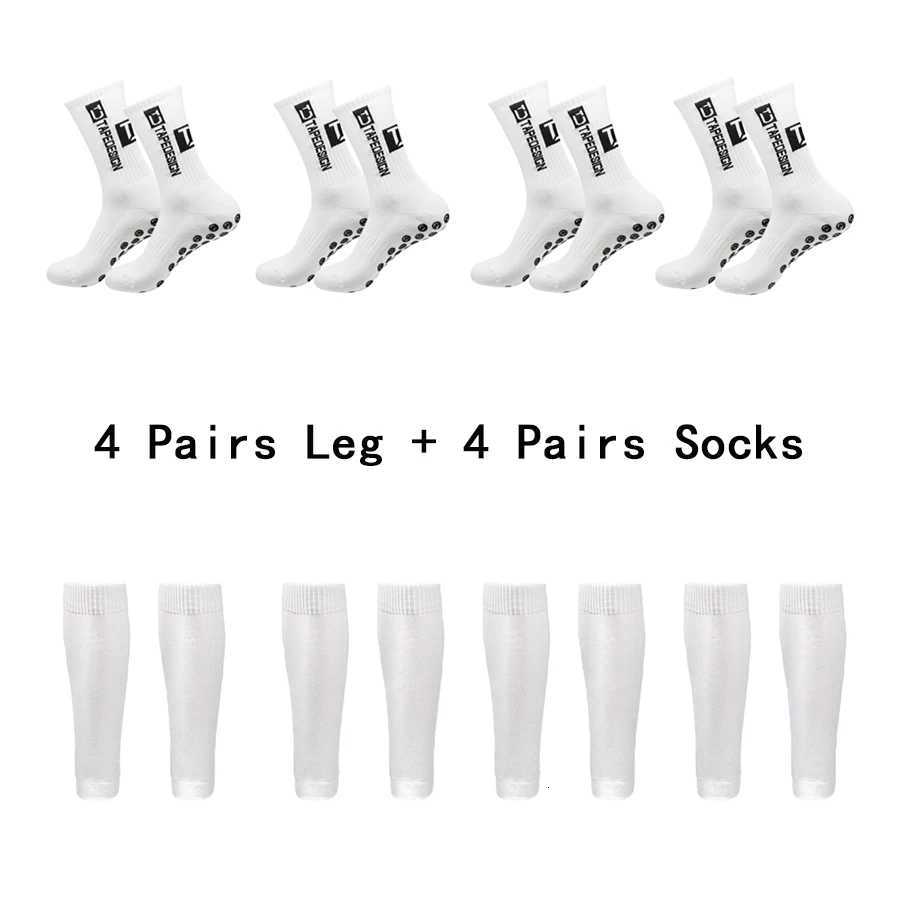 4 Set Soccer Socks Shin Guard Socks Men Women non slip grip socks Football Calf Sleeves cycling Socks Sports Shin guards setW251011