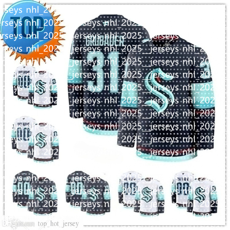 Custom Kraken Hockey Jersey Jared McCann Jaden Schwartz Brandon Montour Chandler Stephenson Ryker Evans Oliver Bjorkstrand Matty Beniers Yanni Gourde men