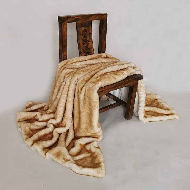 New Winter Fauxfur Thickened Plush Blanket Flannel Imitation Fox Fur Warm Soft Blanket for Bed Double King Size Throw Blanket C251011