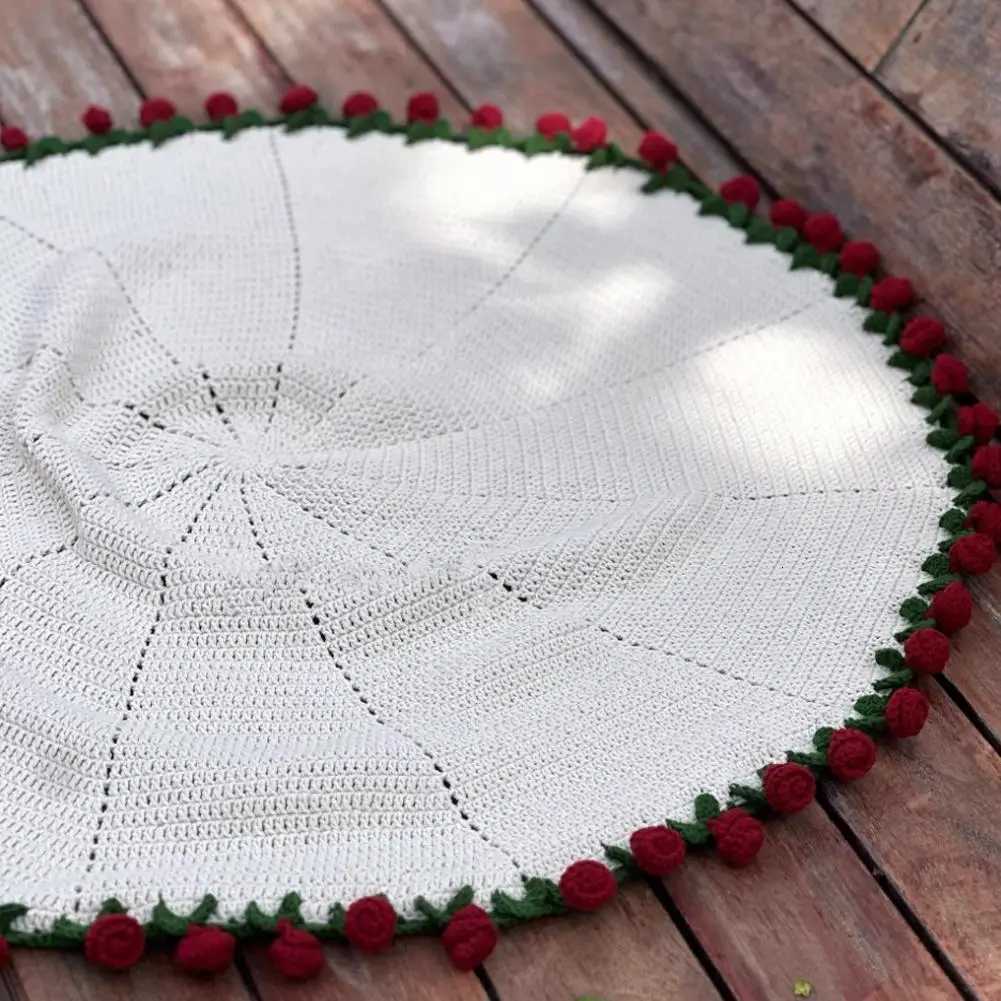 Finished Rose Bouquet Blanket Handmade Flower Bouquet Throw Blanket Soft Crocheted Roses Blankets Gift for Mothers Day Gift C251011