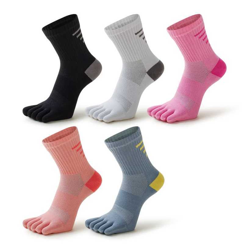Fivefinger Women Autumn Elastic Sports Split Toe Socks Sweat Absorbent Breathable Soft Cotton Socks Women Fitness Sweat SocksW251011