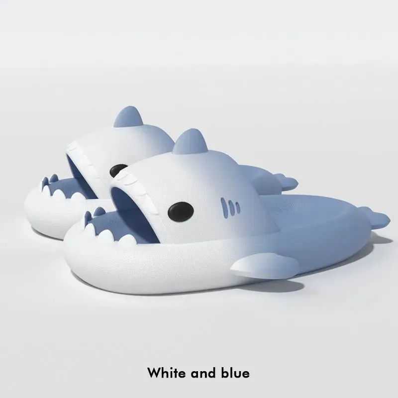 Men's and Women's Shark Slides Cloud Slippers Summer Novelty Open Toe Slide Sandals Anti-Slip Beach Pool Shower Shoes with Cushioned Thick Sole