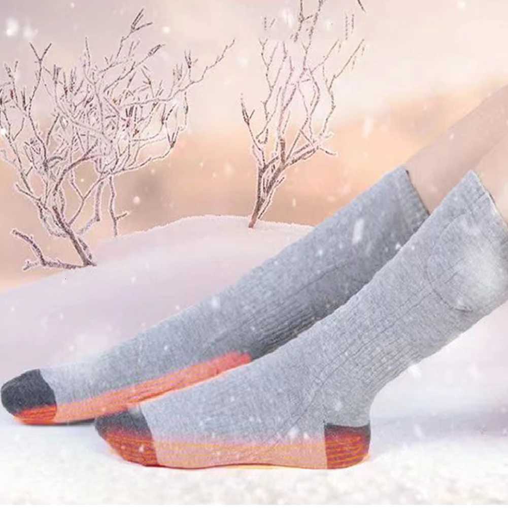 Electric Heated Socks 3 Level Temperature Electric Heating Socks ColdProof Foot Warmers Fast Heating for Outdoor Skiing HikingW251011