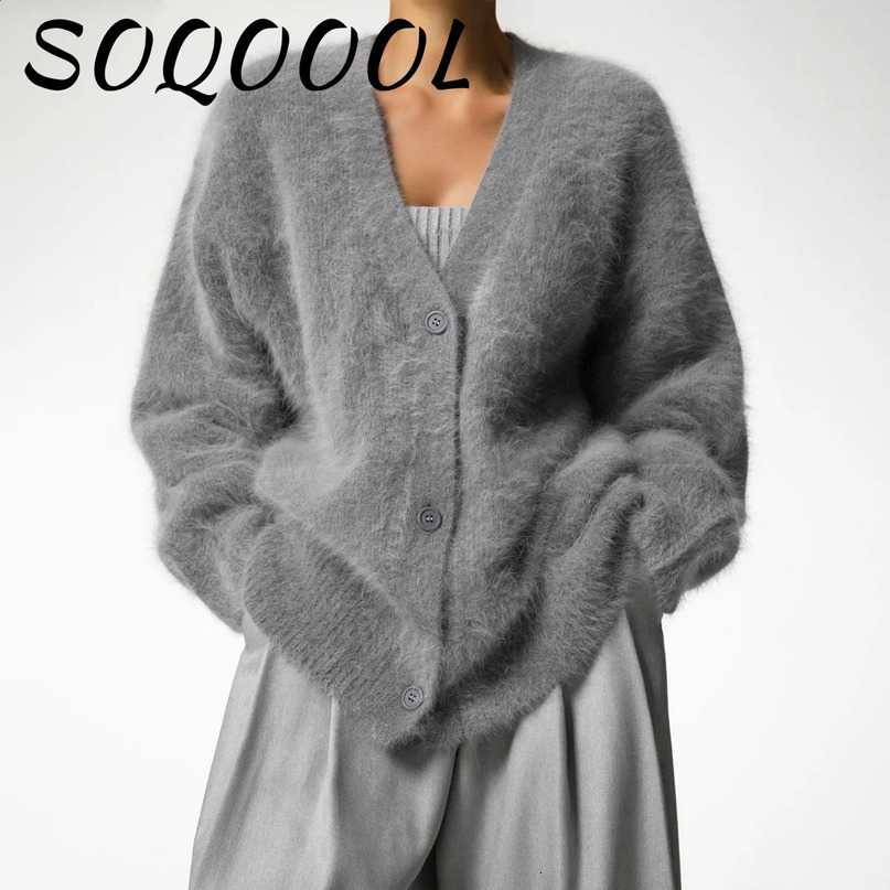 Elegant Long Sleeve Sweater Women Autumn SingleBreasted Cardigans Chic Female Casual Soft Flexible Knitted Outwear 241203