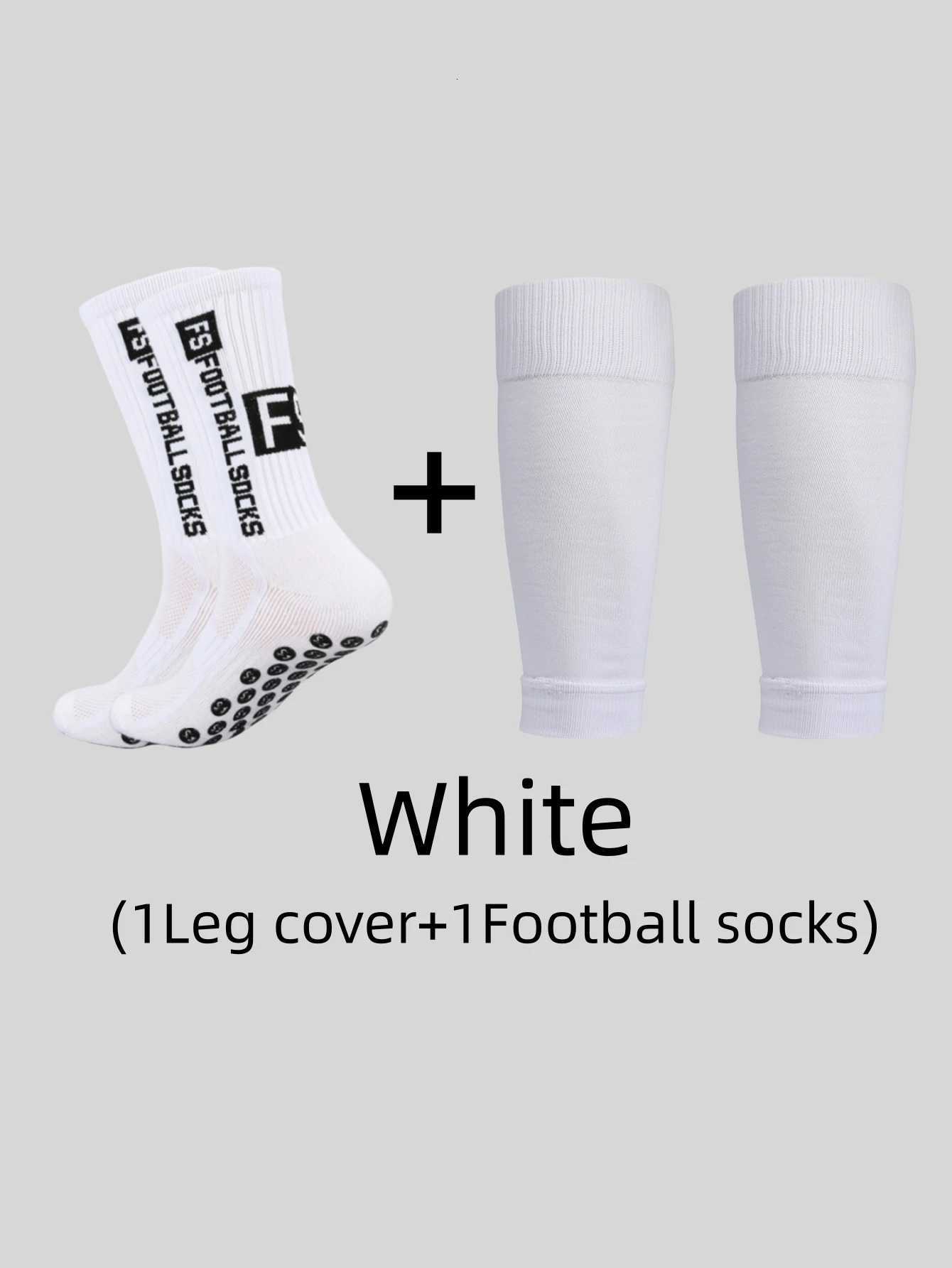 1 pair of combination adhesive point anti slip sweat and odor resistant FS football sports socksleg protectorsW251011