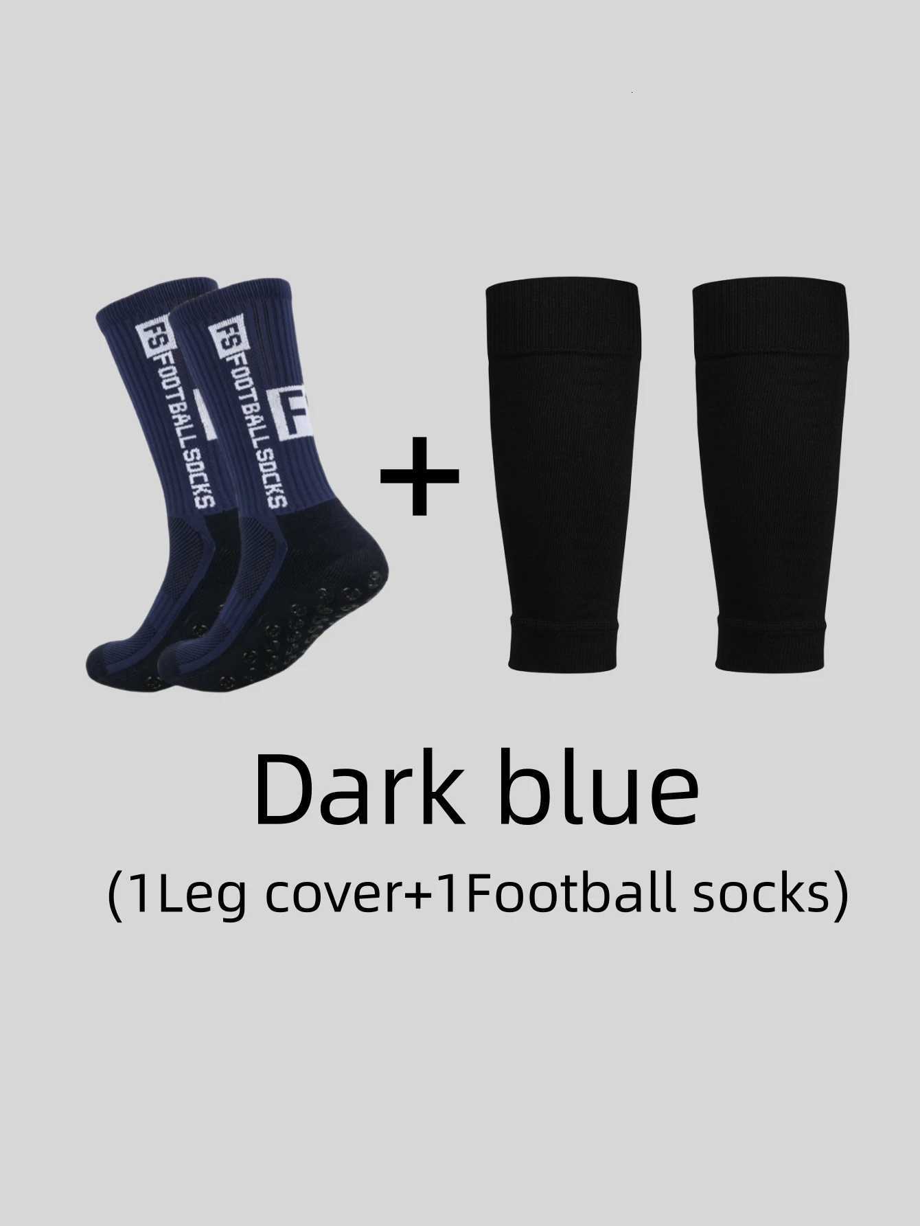 1 pair of combination adhesive point anti slip sweat and odor resistant FS football sports socksleg protectorsW251011