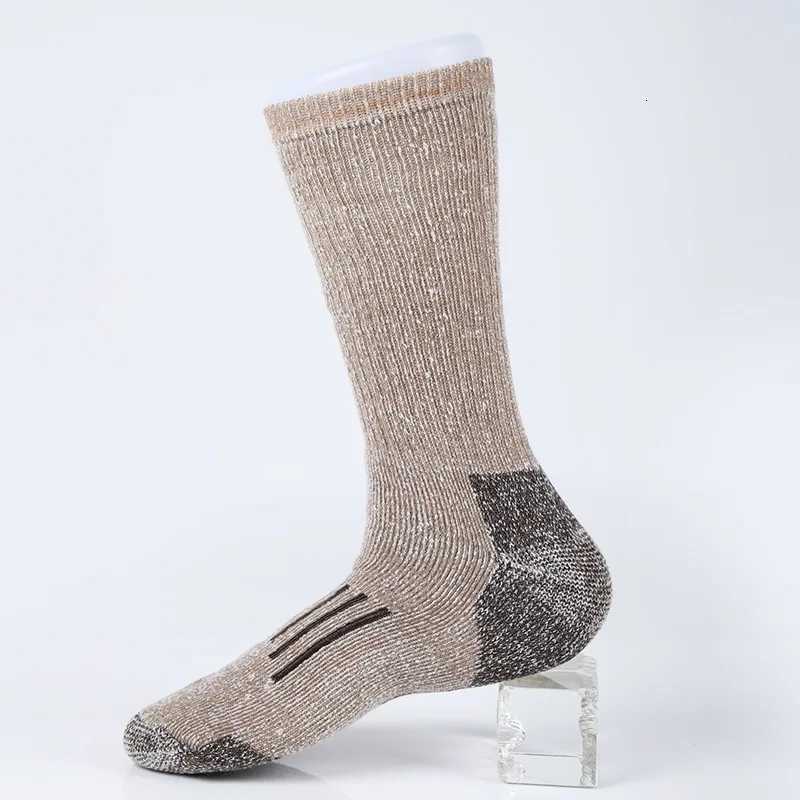 Merino Wool Socks Mens Autumn Winter Thickened Thermal Socks Mountaineering Breathable Outdoor Sports Socks LargeW251011