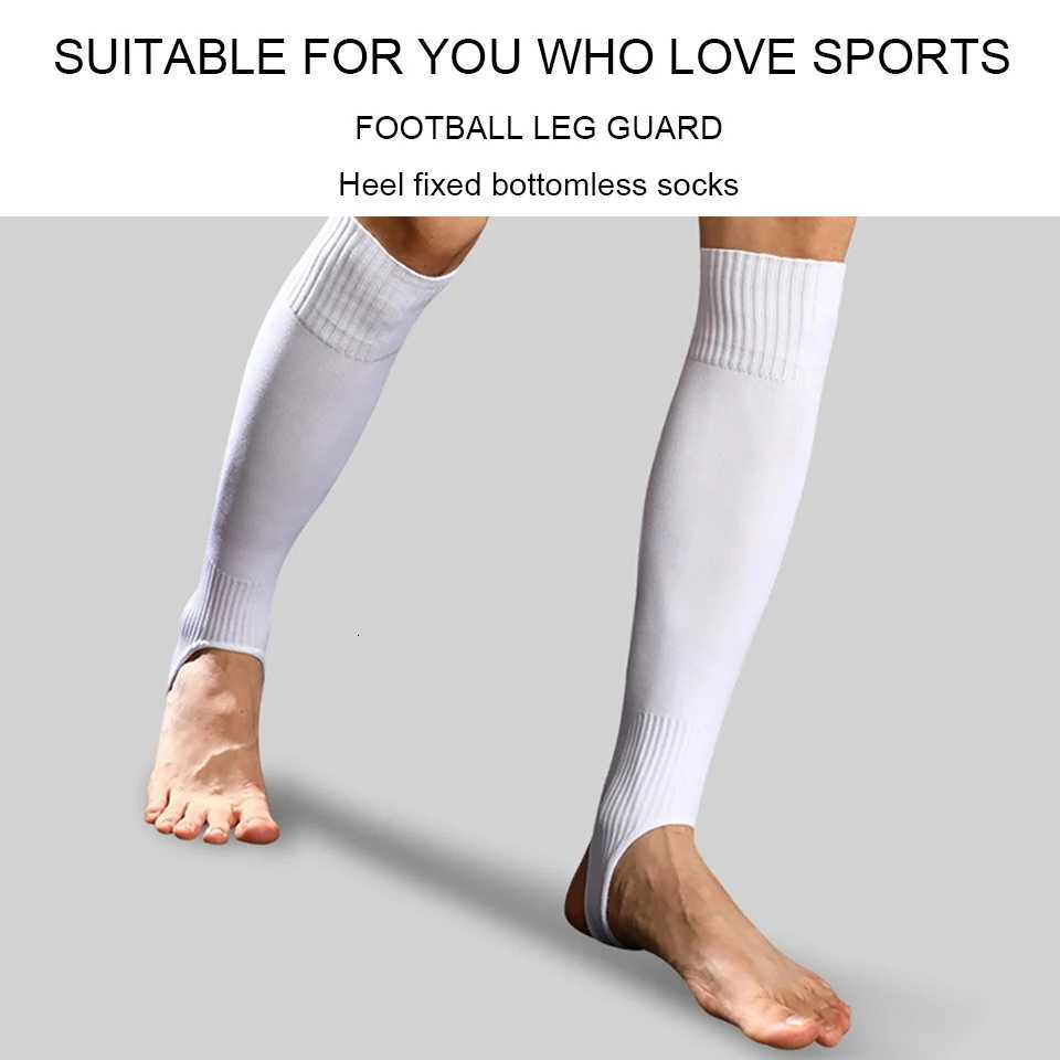 Loogdeel 1Pair Long Heel Soccer Socks Leg Protection Board Covers Anti Friction Calf Shin Guard Pressure Football Socks UnisexW251011