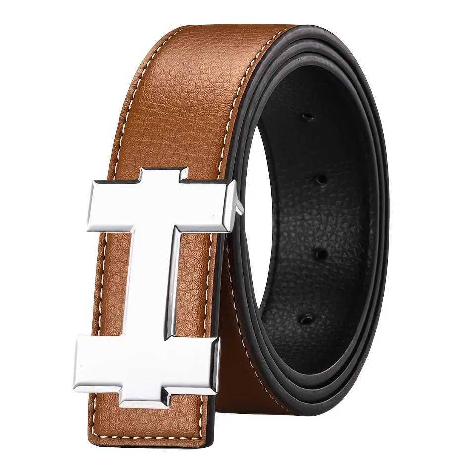 33cm Fashion Casual Belt with Silver Smooth Buckle Designer men belt HighQuality Unisex Fit Perfect for Jeans Workwear Z251011