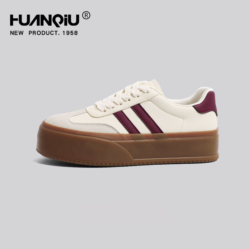 Huanqiu Free shipping designer Casual Shoes Thick soled low cut women new shoes casual board shoes comfortable versatile