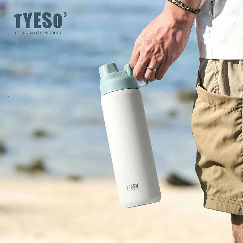 TYESO 75090012001500ml Large Capacity Stainless Steel Thermos Portable Sports Pot Outdoor Cup Matte Water Kettle C251011 W260226