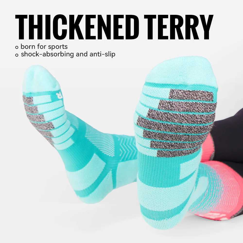 WRELS 123 Cushioned Sports Athletic Socks Breathable Running Socks Cushion Padded Moisture Wicking For Walking Hiking RunningW251011