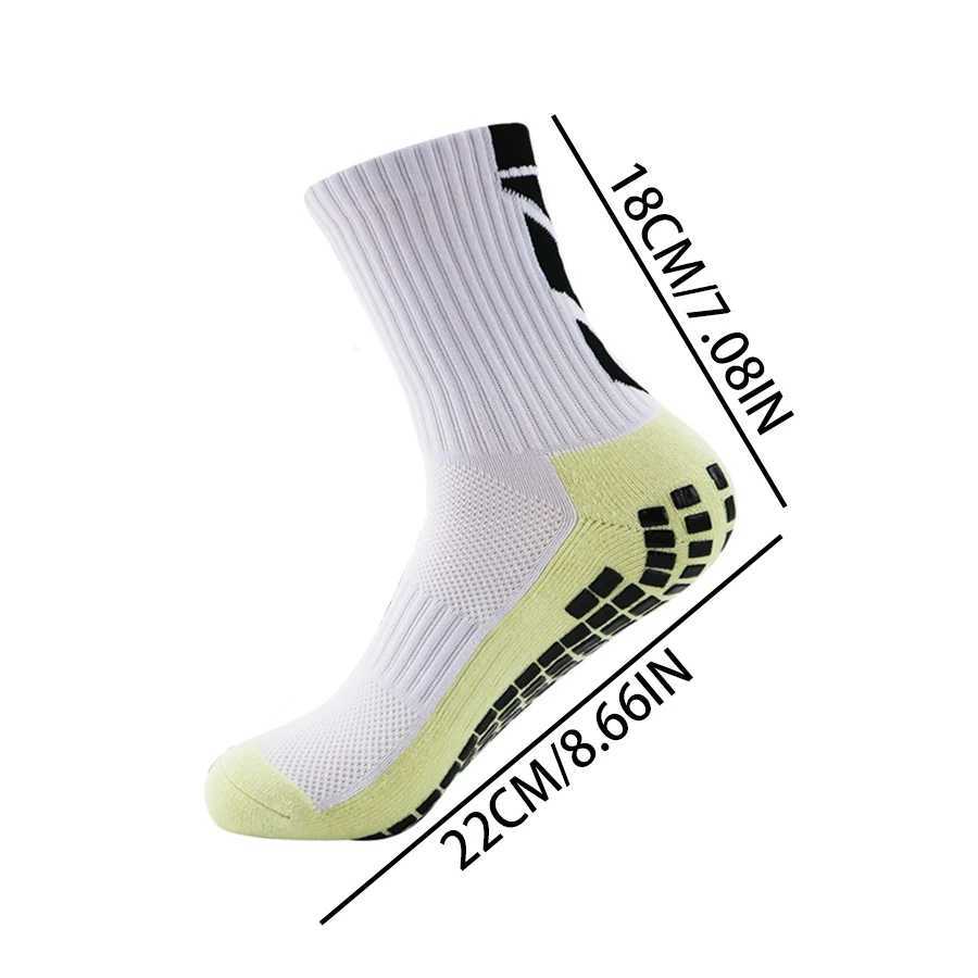 1 Pair New Men Women Nonslip Silicone Sports Soccer Socks Sweat Absorbing Breathable Football Tennis Volleyball Yoga SocksW251011