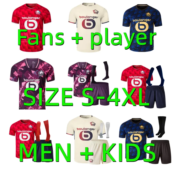 25 26 LOSC Lille Soccer Jerseys 2025 2026 BOTMAN BAMBA XEKA J.DAVID J.IKONE Maillots Be Foot Shirt L.ARAUJO R.SANCHES T.WEAH football shirt men kids kit 80th Player version