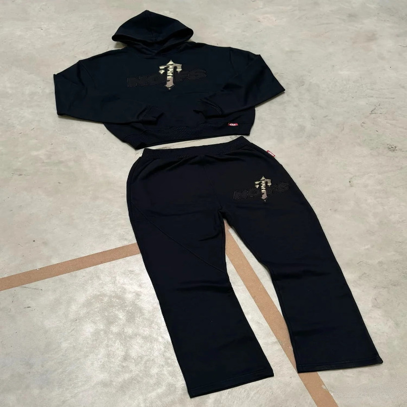 DEEPTOWN Y2K Tracksuit Womens American Streetwear Hip Hop Super Dalian HoodieWide Leg Trouser 2piece Autumn Sportswear Set 241008