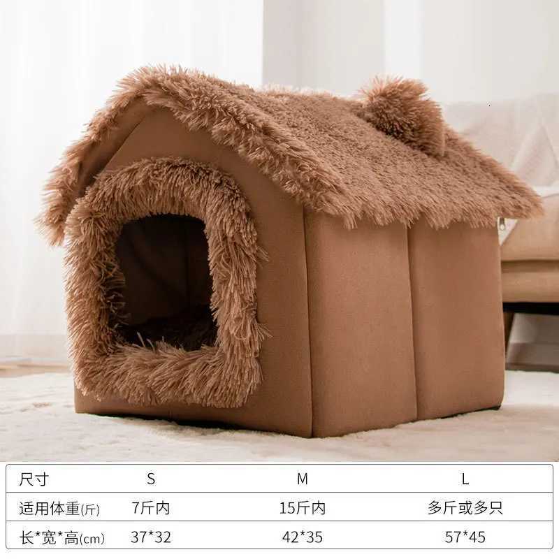 Medium Kennel Indoor Soft Comfortable Puppy House Removable Small Dog Bed Cave Winter Warm Pet Sleeping Mat Portable
