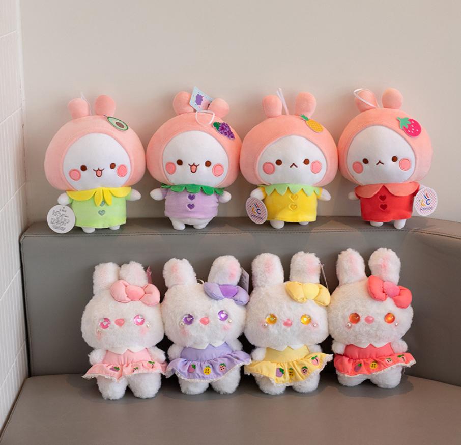 Easter Party Bunny Dolls Cute Fruit Series Rabbit Shaped 23cm Plush Toys Spring Event Baby Birthday Gifts9501278