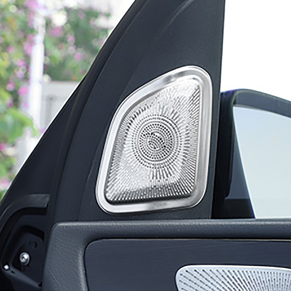 Car Stainless Steel Door Tweeter Speaker Cover Decoration Trim for Mercedes-Benz GLE350 W167 GLE450 Coupe 53 AMG 63 AMG GLS450 X167 580 2020-25 Interi
