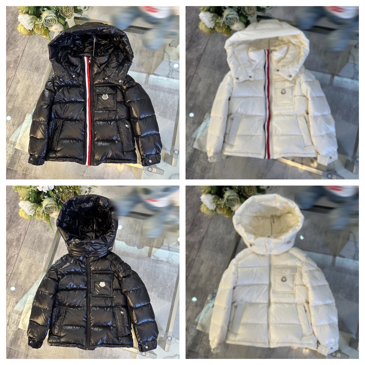 Chest pocket and logo kid coat hood baby Down coat hoodies kids designer clothes long style 100% goose girl boy down winter jacket Red woven tape
