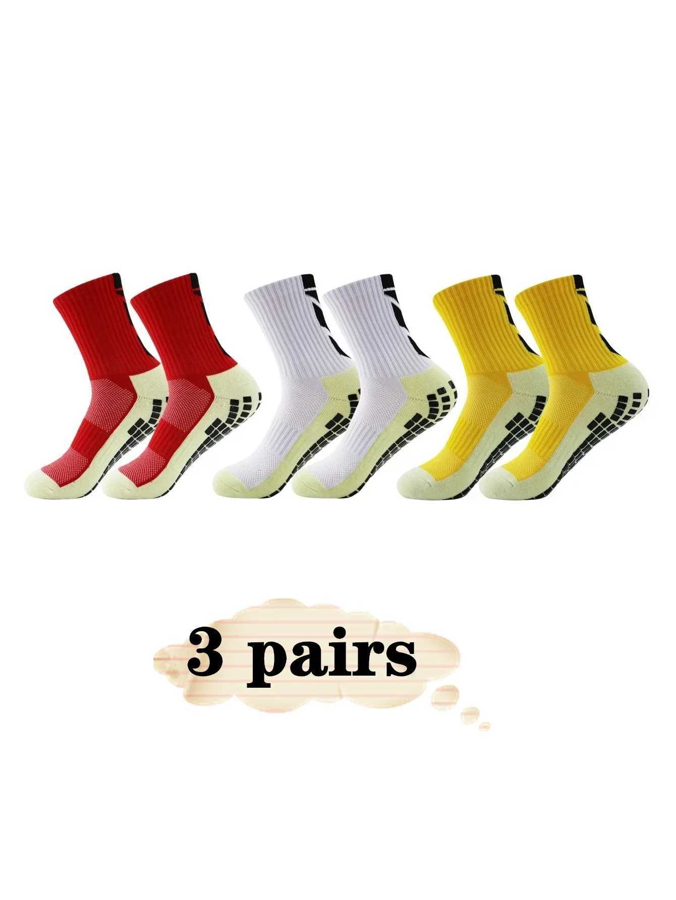 5 pairs of antiskid classic sports socks with adhesive points football socksW251011