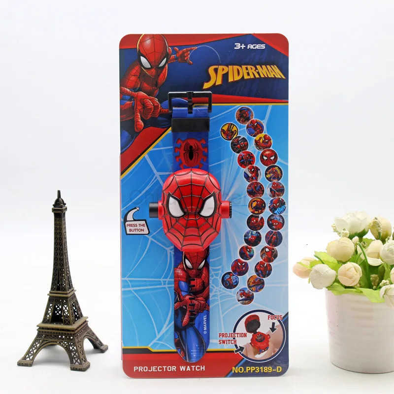 Disney kids watches for Girls 3D Projection Princess Elsa Mickey Mouse Digital Watch Spiderman Clock relogio H251011