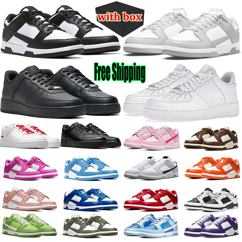 Free shipping one men women designer Casual Shoes 1 Triple white black Pink Green Red sneakers outdoor mens trainer size 36-47