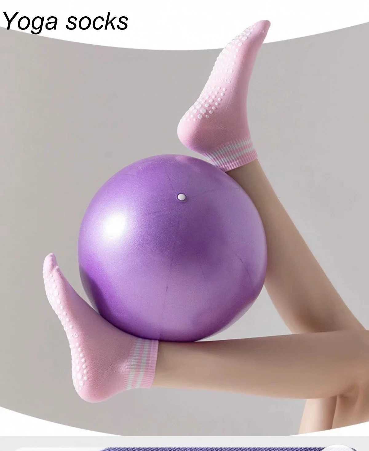 Grip Socks for Women Non Slip Pilates Yoga Socks with Double Stripes Non Slip Socks for Workout Ballet Athletic SocksW251011