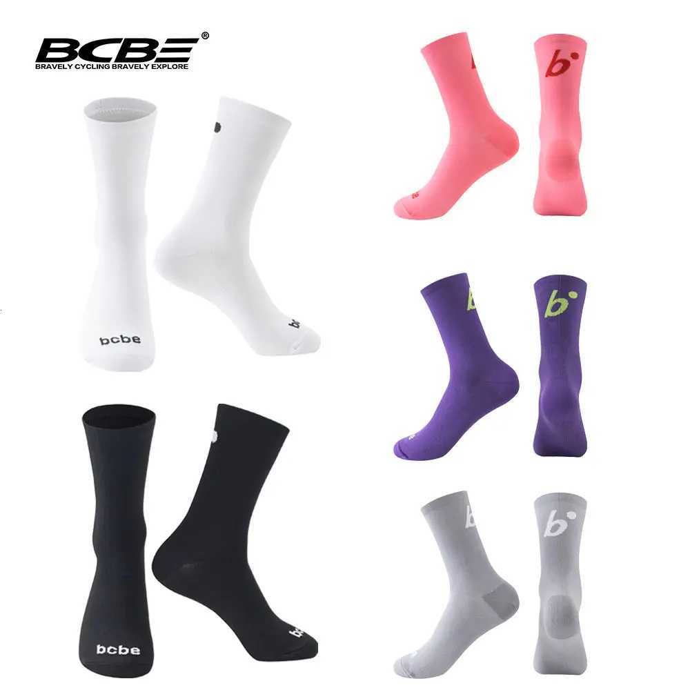 BCBE Men Women Cycling Socks MTB Road Bicycle Socks Breathable Quick Dry Outdoor Socks Bike Racing Basketball Knitting SocksW251011