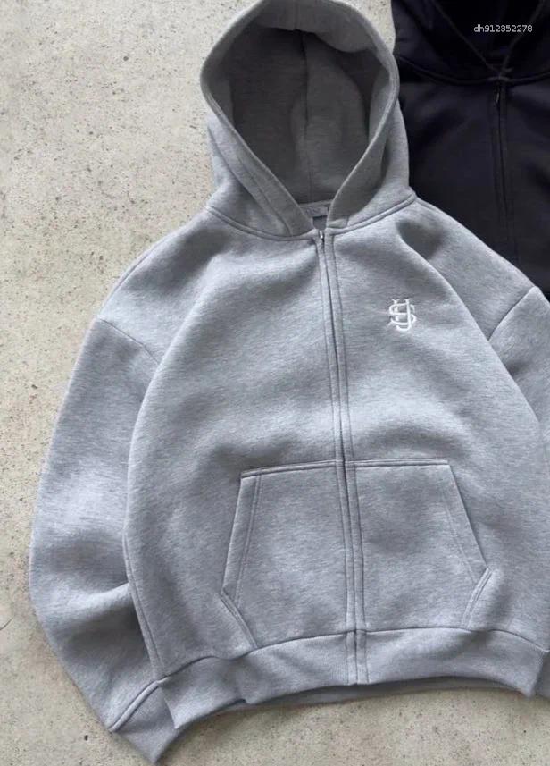 Men's Tracksuits Embroidered Sweatpants Two-piece Set Mens Hip-hop Oversized Casual Zipper Hoodie Tracksuit Men Clothing