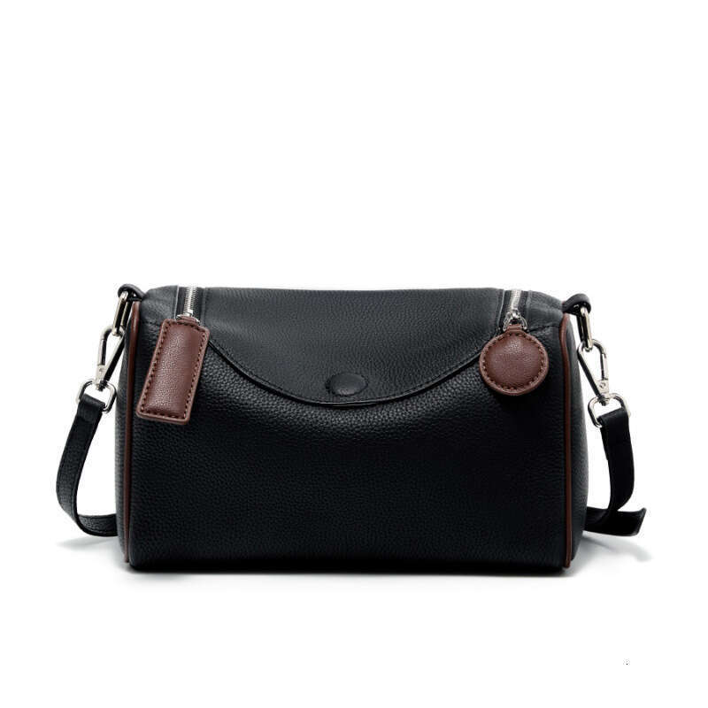 Luxury bag Women s First Layer Cowhide Pillow Female Texture Single Shoulder Crossbody Versatile Simple Boston Underarm Bag