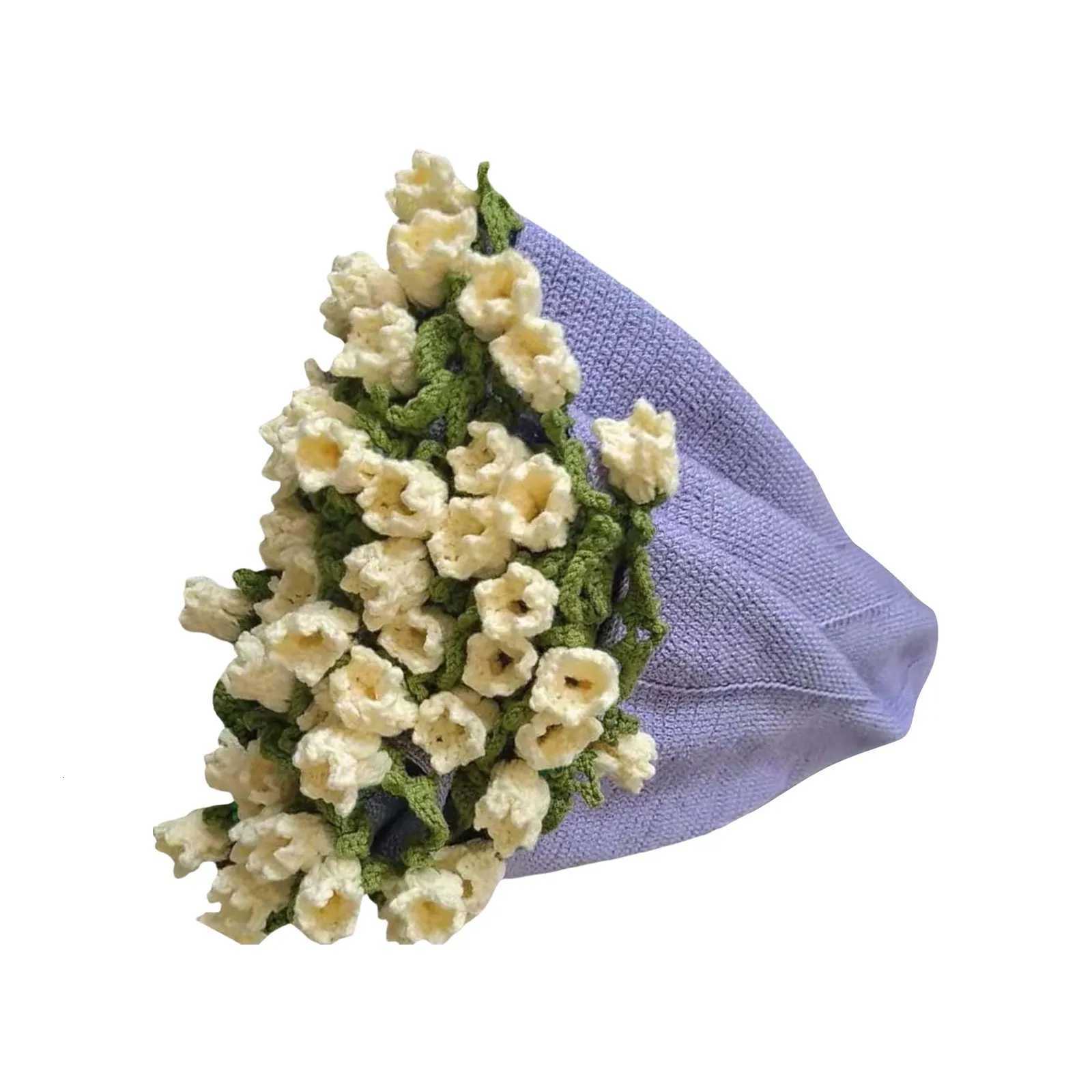 Diy Crochet Bouquet Of Flowers HandWoven Flower Bouquet Blanket UltraSoft Breathable Romantic Knitted Flowers Throw Blankets C251011