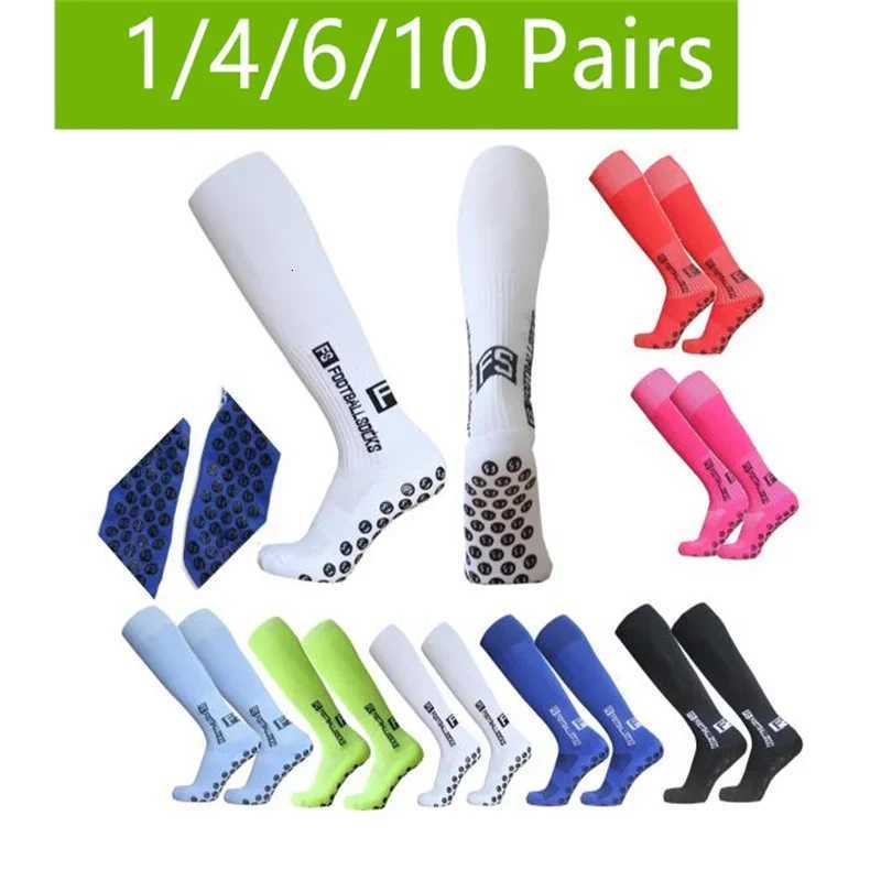 5 Pairs New Long Football Socks Silicone Suction Cup Grip Anti Slip Soccer Socks Sports Men Women Baseball Rugby Socks 2025W251011